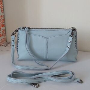The sak light blue leather shoulder / crossbody bag